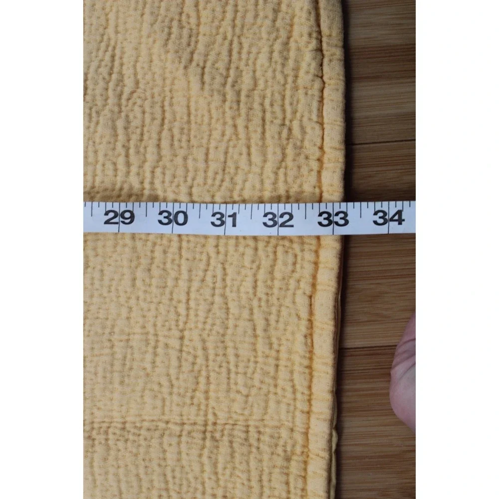 West Elm Yellow Pick Stitch Pillow Cover Case Sham King 20x36